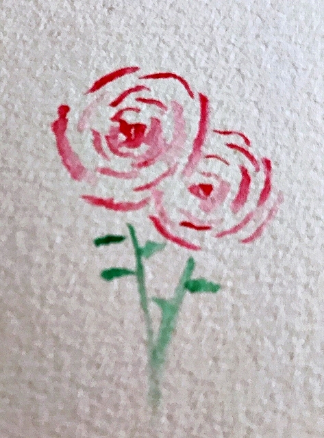 水彩色鉛筆の花の描き方コツ